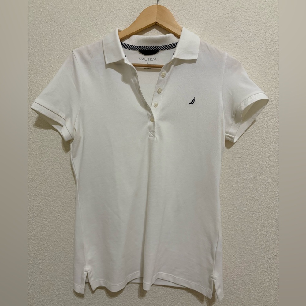 Nautica Women's Classic White Button Down Shirt